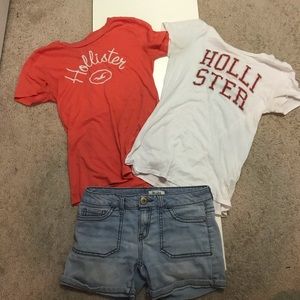 Three for one deal! Two tops and a pair of shorts!